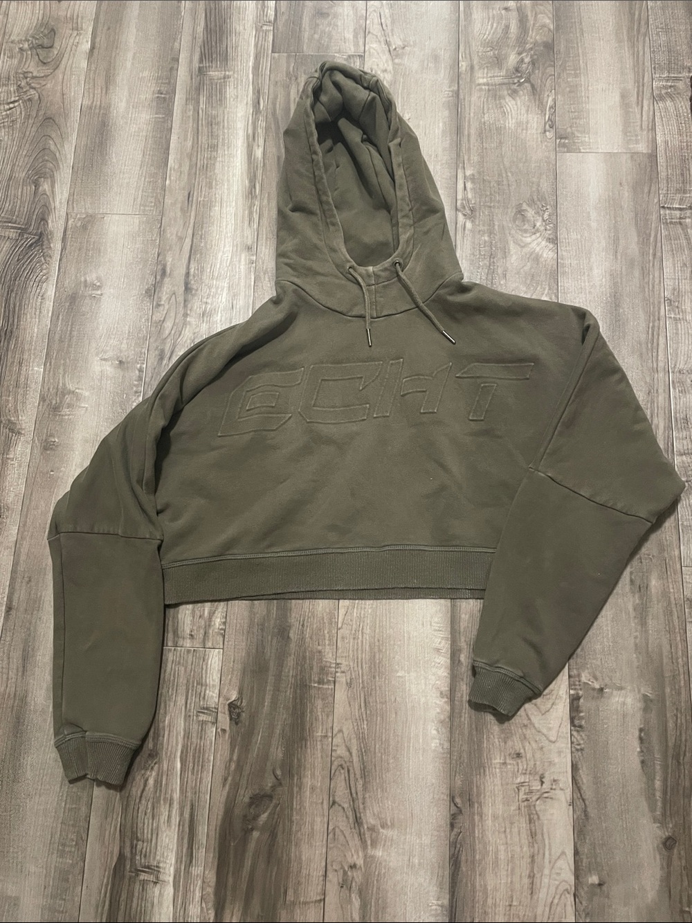 ECHT drop shoulder Crop Hoody